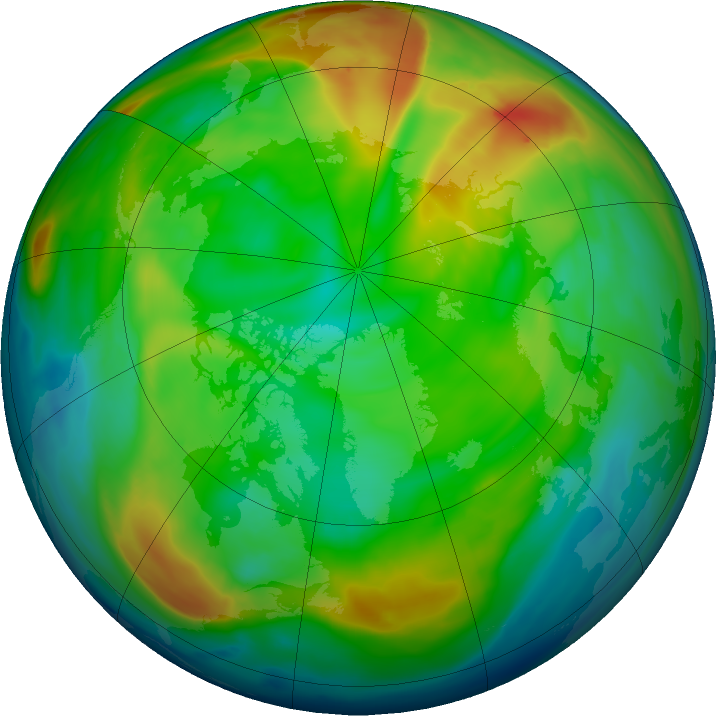 Arctic ozone map for 23 December 2022
